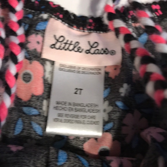 Toddler girls clothes Little Lass 2T one piece pant outfit floral black - Picture 6 of 7